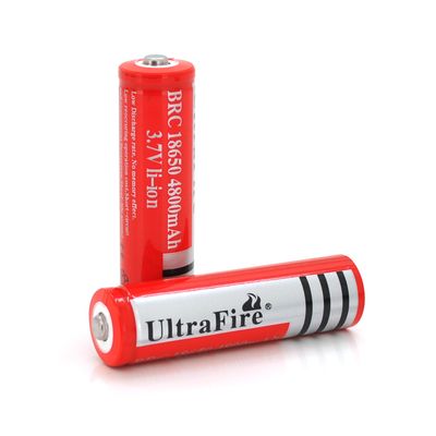 Аккумулятор Li-ion UltraFire18650 4800mAh 3.7V, Red, 2 шт. в упаковці, ціна за 1 шт BRC18650 фото