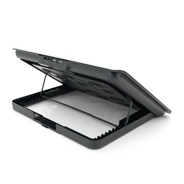 Підставка під ноутбук IceCoorel A19, 10-15.6", 6 * 60mm 580±10% RPM, корпус пластик + алюміній, 2xUSB 2.0, 350x225x26mm, Silver, Box, Q20 A19 фото