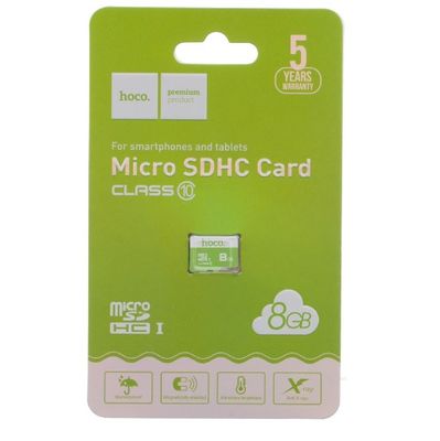 Карта пам'яті Hoco microSDHC Class 10 UHS-I, 8GB microSDHC-Hc/8 фото