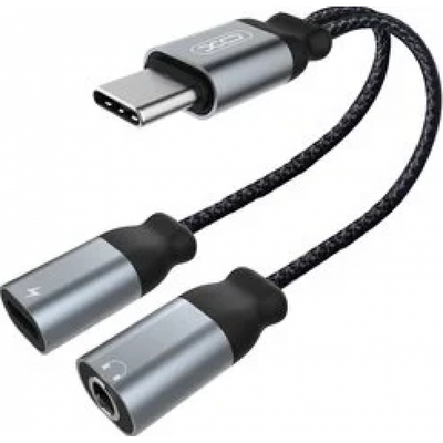 Перехідник XO NBR160B audio adapt Type-c to Type-c +3.5mm connector ЦУ-00039817 фото