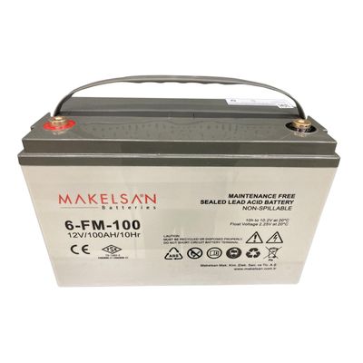 Аккумуляторная батарея AGM MAKELSAN 6-FM-100, Gray Case, 12V 100.0Ah ( 329 x 172 x 218 ) Q1 6-FM-100 фото