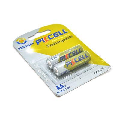 Аккумулятор PKCELL 1.2V AA 2800mAh NiMH Rechargeable Battery, 2 штуки в блистере цена за блистер, Q12 PC/AA2800-2B фото