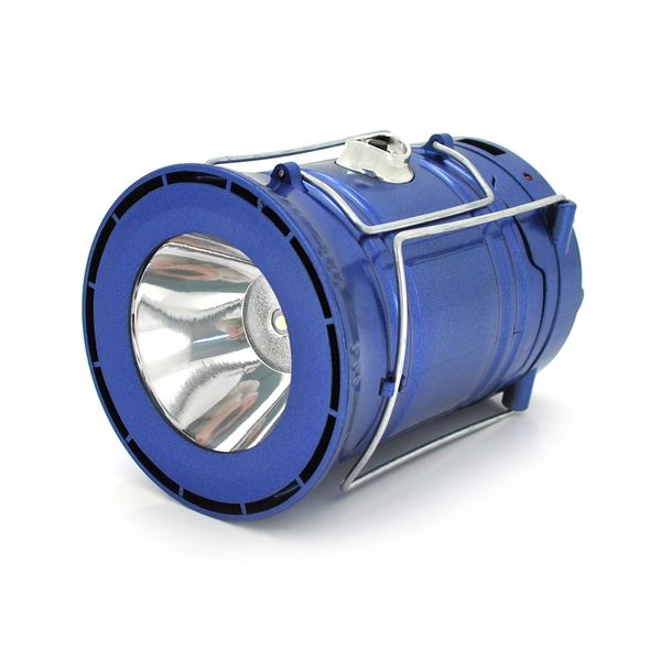 Лампа-ліхтар SH-5900T BIG, 6+1LED, 1+1режим, корпус-алюміній, ударостійкий, 220V+Solar, вбудований акумулятор 800mAh, Mix Color, BOX SH-5900T BIG фото