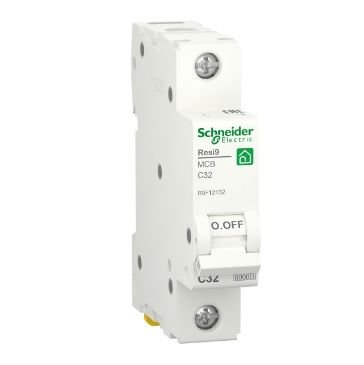 Автоматический выключатель Schneider RESI9 32А, 1P, кривая С, 6кА R9F12132 фото