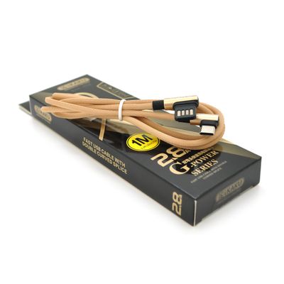 Кабель iKAKU KSC-028 JINDIAN charging data cable for Type-C, Gold, длина 1м, 2.4A, BOX KSC-028-G-TC фото