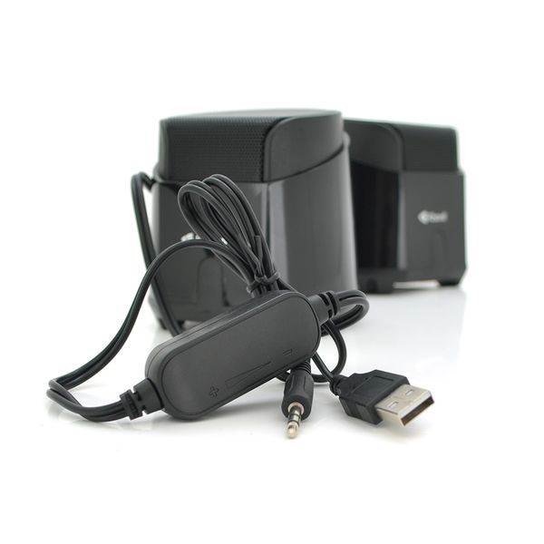 Колонки 2.0 Kisonli K500, для ПК і ноутбука, USB + 3.5mm, 2x3.5W, 20Hz- 20KHz, Black, BOX, Q50 K500 фото