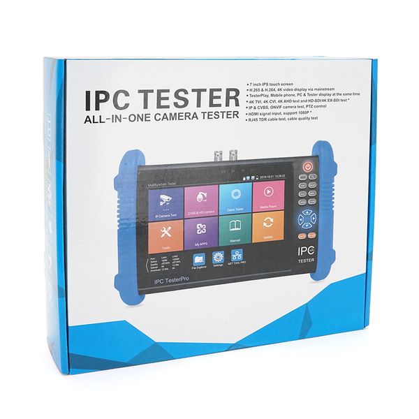 Тестер видеосигнала IPC-9800 PLUS с сенсорным дисплеем 7 дюймов, поддерживает IP, AHD, CVI, TVI, CVBS -камеры IPC-9800 PLUS фото