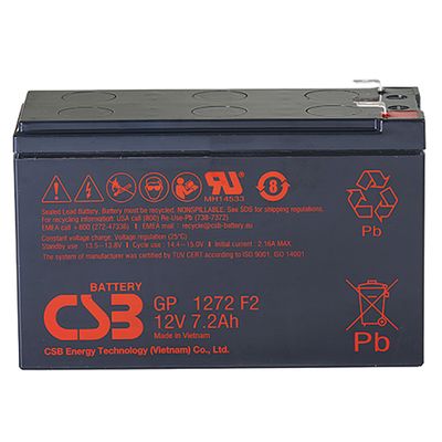 Аккумуляторная батарея CSB EVX1272, 12V 7,2Ah (151х65х100мм) 2,55кг Q10 EVX1272F2 фото