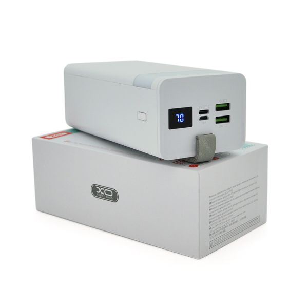 PowerBank XO-PR130-40000mAh,Input:5V/2.5A,9V/2A,12V/1.5A(Micro,Type-C,Lightning),Output:5V/4.5A,5V/3A,9V/2A,12V/1.5A(2хUSB,Type-C),Q44,plastic,White XO-PR130 фото