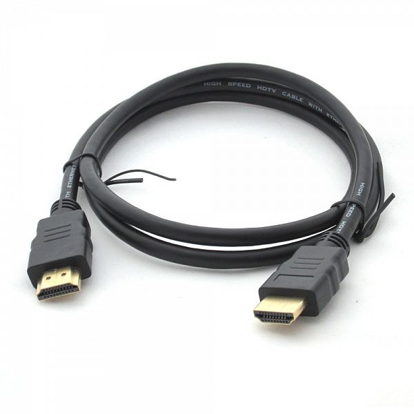 Кабель Merlion HDMI-HDMI HIGH SPEED 0.5m, v1.4, OD-7.5mm, круглый Black, коннектор Black, (Пакет) Q500 YT-HDMI(M)/(M)HS-0.5m фото