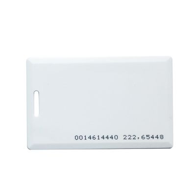 Безконтактна картка ID Em-Marine 125 КГц (TK4100), товщина 1.6 мм. Колір білий. З прорізом EM Marine фото