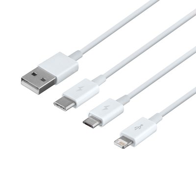 Кабель USB Baseus USB to Micro / Lightning / Type-C 3.5A 1.5m CAMLTYS ЦУ-00033417 фото