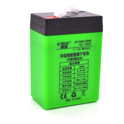 Аккумуляторная батарея литиевая QiSuo 6V 10A с элементами Li-ion 18650 (70X46X100) QS-6010 фото