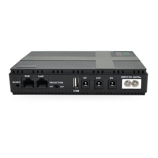 ИБП UPS-18W DC1018P для роутеров/коммутаторов/PON/POE-430, 5//9/12V, 1A, 10400MAh(4*2600MAh), Black, BOX DC1018P фото