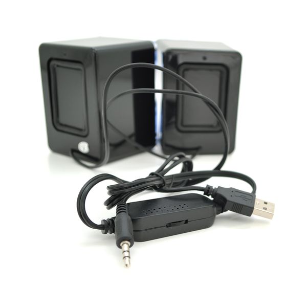 Колонки 2.0 Kisonli K500, для ПК і ноутбука, USB + 3.5mm, 2x3W, 20Hz- 20KHz, Black, BOX, Q50 K200 фото