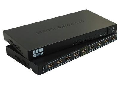Активний HDMI сплитер 1 => 8 портів, 3D, 1080р, 4Kx2K, 1,4 версія, Box YT-S-HDMI1=>8-3D фото