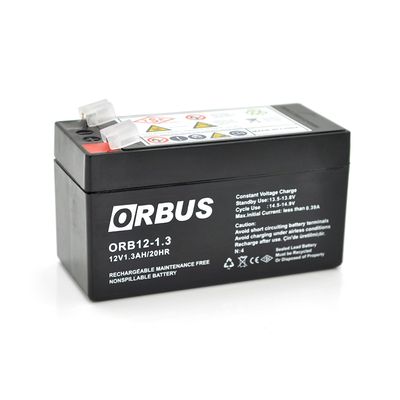 Акумуляторна батарея ORBUS ORB1213 AGM 12V 1,3Ah (98 х 44 х 53 (59)) 0.525 kg Q20/450 ORB1213 фото