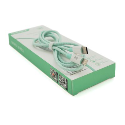 Кабель iKAKU KSC-723 GAOFEI PD60W smart fast charging cable (Type-C to Lightning), Green, длина 1м, BOX KSC-723-TC-L-Gn фото