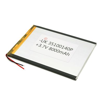 Литий-полимерный аккумулятор 3.5*100*140mm (Li-ion 3.7В 8000мА·ч) 35100140 фото
