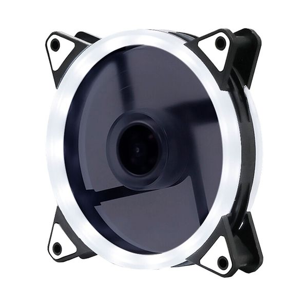 Кулер корпусной 12025 DC sleeve fan 3pin + 4pin - 120*120*25мм, 12V, 1100об/мин, White, двухсторонний SRHX фото