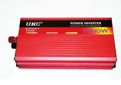 Инвертор напряжения UKC 3000ВА(1500Вт), 12/220V approximated, 2 универсальные розетки YT-3000W-CI12V фото