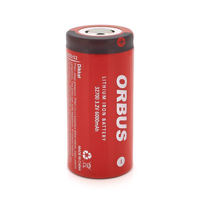 Аккумулятор 32700 LiFEPO4 ORBUS 32700-48G, 6000mAh,3.2V, RED/GREY, Q120 ORB32700-48G фото