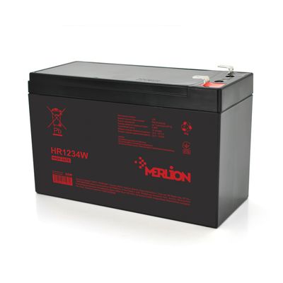 Аккумуляторная батарея MERLION HR1234W, 12V 9,5Ah ( 151 х 65 х 94 (100) ) Black Q10/420 HR1234W фото