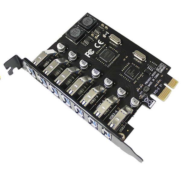 Контролер PCI-Е => USB 3.0, 7 портів, 5Gbps, BOX YT=C-PCI-Е=>7*USB3.0 фото