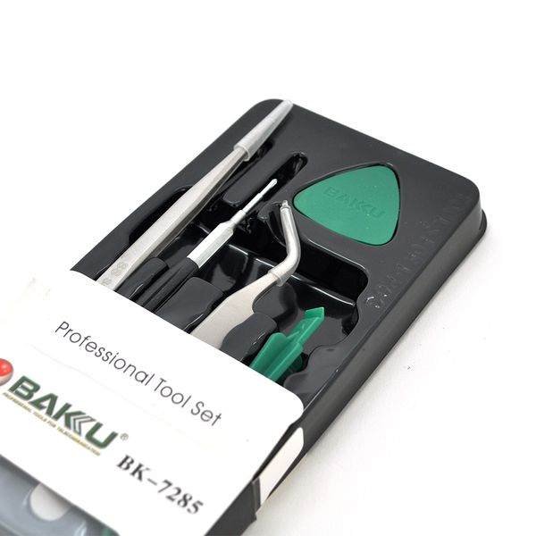 Набір інструментів BAKKU BK-7285 для IPhone (пінцети прямий і вигнутий, 2 инстр. Для розбирання), Blister-box BK-7285 фото