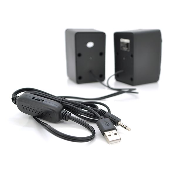 Колонки 2.0 Kisonli L-9090 для ПК і ноутбука, USB + 3.5mm, 2x3W, 20Hz- 20KHz, з вбудованим підсилювачем, Black, BOX, Q60 L-9090 фото