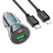 Набір АЗУ 12-24V HOCO Z47A+ кабель Lighting, USB 3.0+USB-C, 3A, кабель 1м, Black, Box HOCO Z47A/LB фото 1