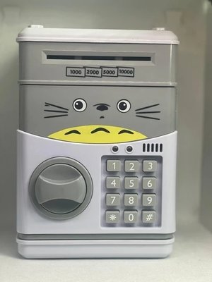 Копилка сейф детская интерактивная игрушка Кот Серый с кодовым замком Cartoon CAT Art-CARCO123 фото