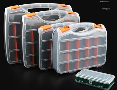 Пластмассовый переносной ящик для инструментов 70 х 310 х 380, 21 отделение Box-70 х 310 х 380 фото