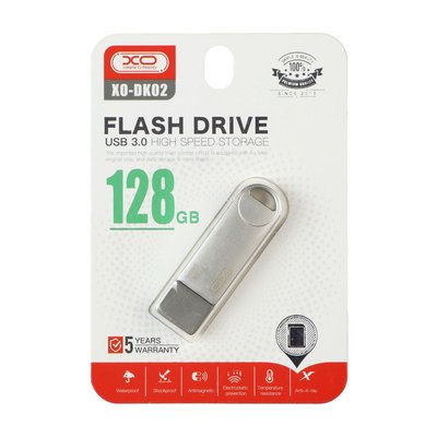 USB флеш-накопичувач XO DK02 USB3.0 128GB ЦУ-00037950 фото