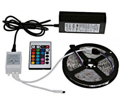 Комплект светодиодной ленты 5050 RGB 5 метров, пульт, блок питания YT-LSK-5050RGB/5m фото