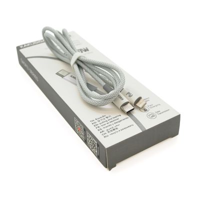 Кабель iKAKU KSC-723 GAOFEI PD60W smart fast charging cable (Type-C to Lightning), Silver, длина 1м, BOX KSC-723-TC-L-S фото