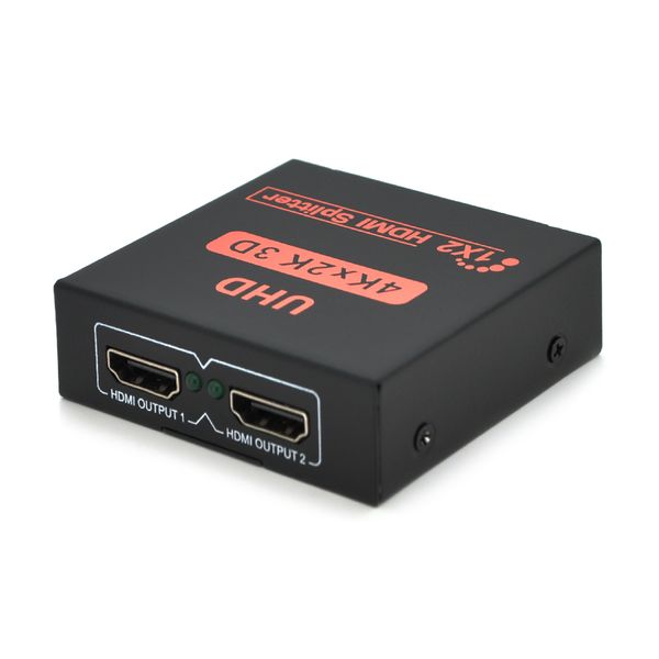 Активний HDMI сплитер 1 => 2 порту, 4K, 1080р, 1,4 версія, DC5V / 2A Q50, Box YT-S-HDMI1=>2-4K фото