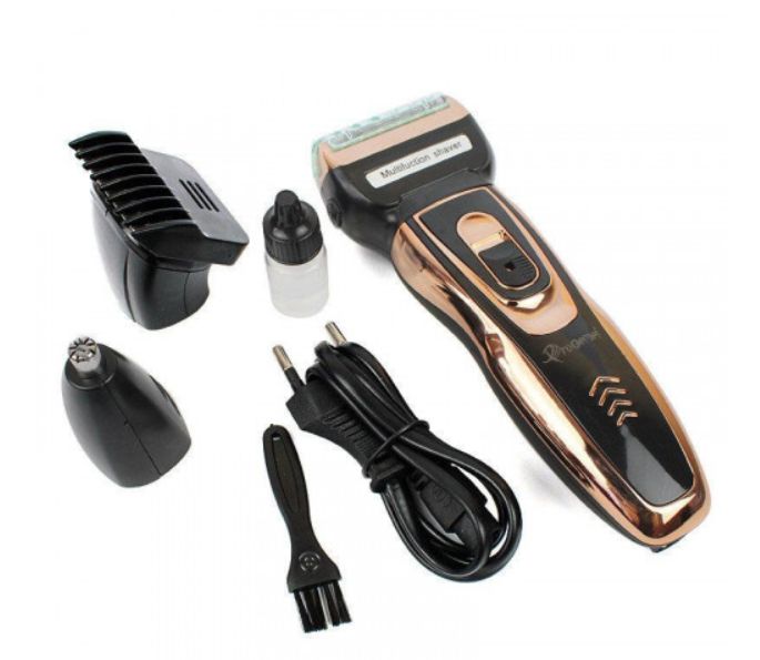 Мужской триммер бритва аккумуляторная для стрижки волос и бороды ProGemei Gold GM-595 Art-GM595 фото