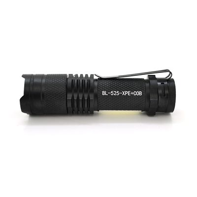 Ліхтарик ручний Bailong BL-525-XPE-COB, Led-CREE Q5 + COB, 3 режими, Zoom, корпус-алюміній, водостійкий, вбудований акум, 100х24х24, BOX BL-525-XPE-COB фото