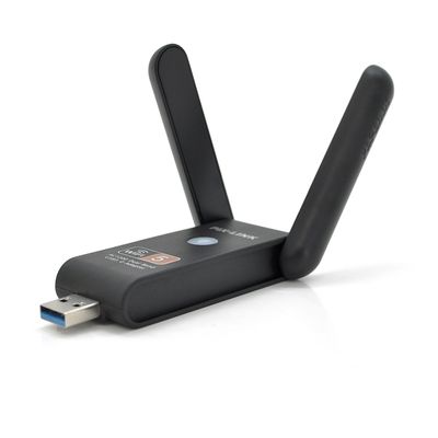 Бездротовий мережевий адаптер Wi-Fi-USB3.0 Merlion LV-UAC15,RTL8812BU, з 2-ма антенами 10см,802.11bgn, 1200MB,2.4 GHz,Blister LV-UAC15-RTL8812BU фото