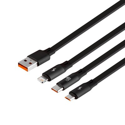 Кабель USB Baseus USB to M+L+C 1.2m 66W CAMLC-M ЦУ-00034359 фото