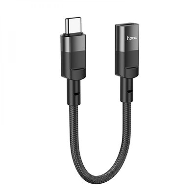 USB Перехідник Hoco U107 Type-C male to iP female adapter 10 cm/10W ЦУ-00041419 фото