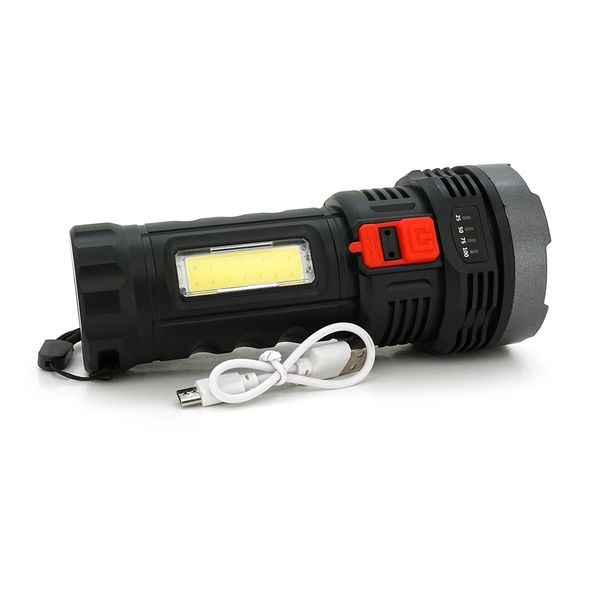 Ліхтарик ручний BK-822, 5W. OSL LED+COB, пластик, вбудований акум, 150х63х47 . IP40, USB кабель BK-822 фото