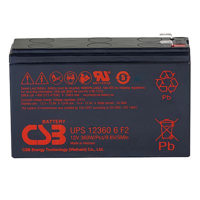 Аккумуляторная батарея CSB UPS123606, 12V 6Ah (151х51х94мм) UPS123606F2 фото