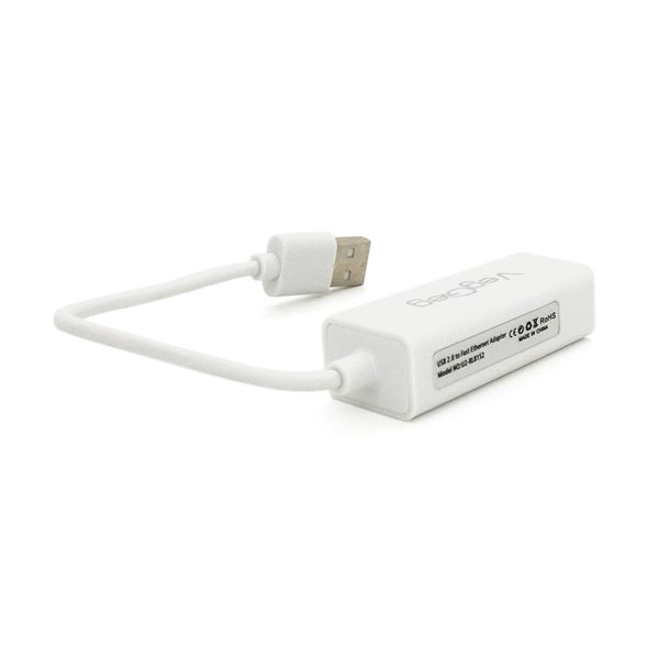 Контролер USB 2.0 to Ethernet VEGGIEG - Мережевий адаптер 10 / 100Mbps з проводом, RTL-8152B, White, Blister-Box U2-U фото