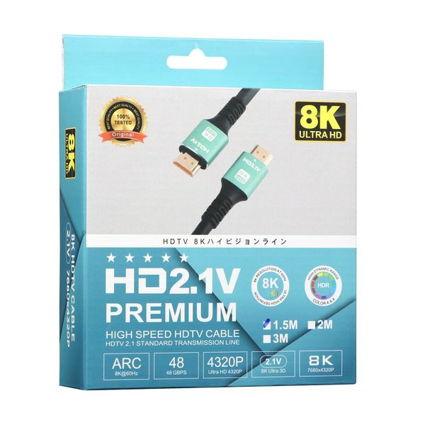 Cable HDMI- HDMI 2.1V 1.5m 8K 120 fps ЦУ-00039323 фото