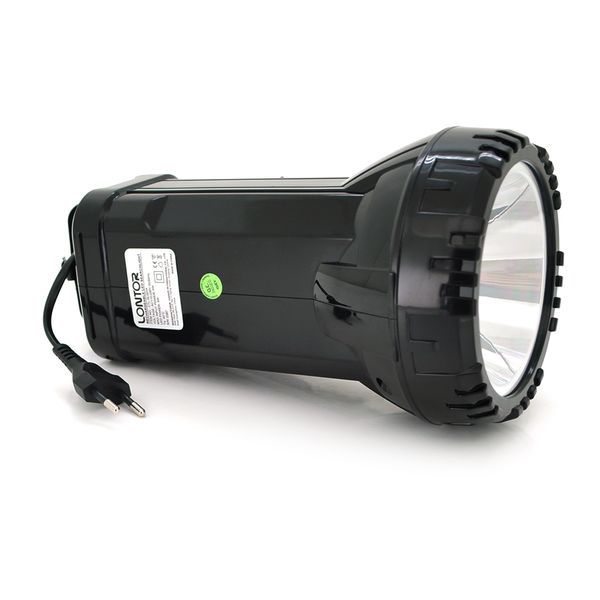 Ліхтар пошуковий LONTOR CTL-SL051A, 1LED T6, 5W, 2 режими, 2400mah, Black, IP40, 210х125х150мм, BOX CTL-SL051A фото