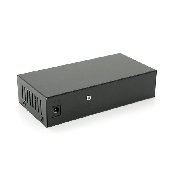 Коммутатор POE 48V с 4 портами POE 100Мбит + 2 порт Ethernet (UP-Link) 100Мбит, корпус - металл, Black, БП в комплекте, Q18 JY-4+2BZDW фото