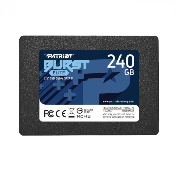 SSD Диск Patriot Burst Elite 240GB 2.5&amp;quot; 7mm SATAIII TLC 3D (PBE240GS25SSDR) ЦУ-00041975 фото