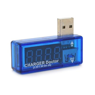 USB тестер Charger Doctor напруги (3-7.5V) і струму (0-2.5A) Blue YT-UTCD фото